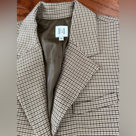 Helsa plaid curve jacket M - Picture 9 of 13